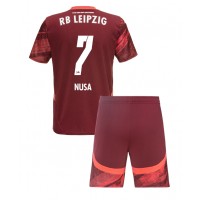 Echipament fotbal RB Leipzig Antonio Nusa #7 Tricou Deplasare 2024-25 pentru copii maneca scurta (+ Pantaloni scurti)